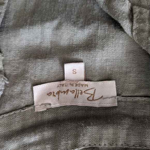 Italian short linen dress, size S - Picture 2 of 4